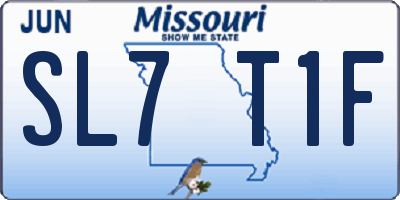 MO license plate SL7T1F
