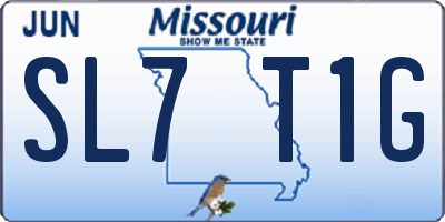 MO license plate SL7T1G