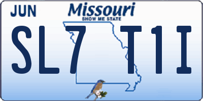 MO license plate SL7T1I