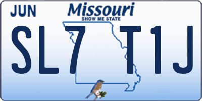 MO license plate SL7T1J