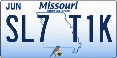 MO license plate SL7T1K