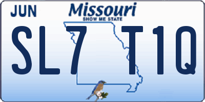 MO license plate SL7T1Q