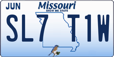 MO license plate SL7T1W