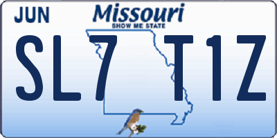 MO license plate SL7T1Z