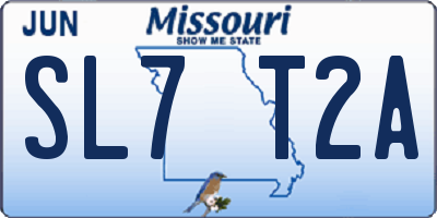 MO license plate SL7T2A