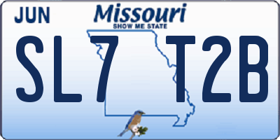 MO license plate SL7T2B