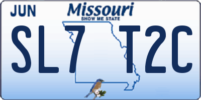 MO license plate SL7T2C