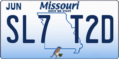 MO license plate SL7T2D