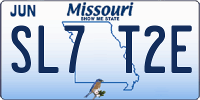 MO license plate SL7T2E