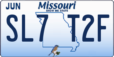 MO license plate SL7T2F