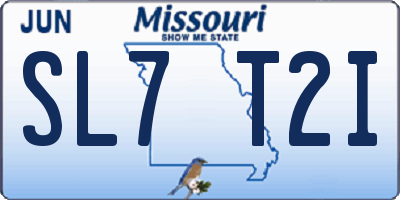 MO license plate SL7T2I