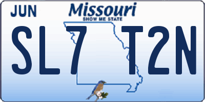MO license plate SL7T2N