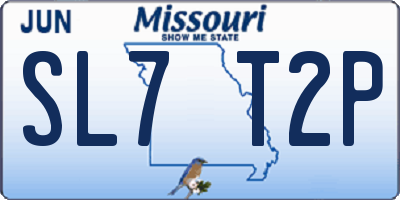 MO license plate SL7T2P