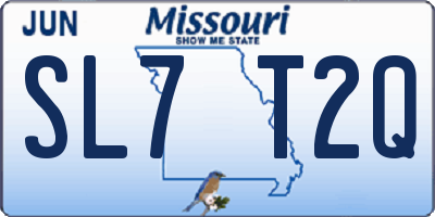 MO license plate SL7T2Q