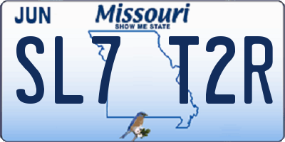 MO license plate SL7T2R