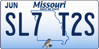 MO license plate SL7T2S