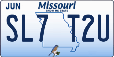 MO license plate SL7T2U