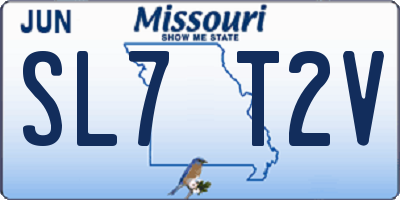 MO license plate SL7T2V
