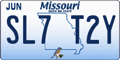 MO license plate SL7T2Y
