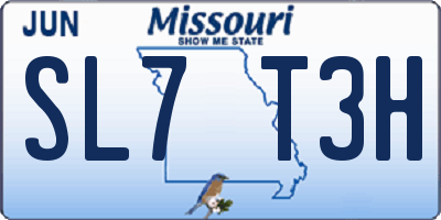 MO license plate SL7T3H