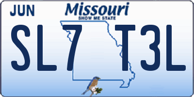 MO license plate SL7T3L
