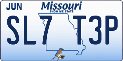 MO license plate SL7T3P