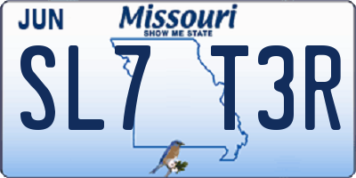 MO license plate SL7T3R