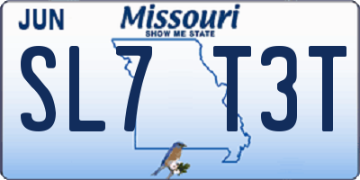 MO license plate SL7T3T