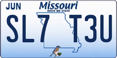 MO license plate SL7T3U