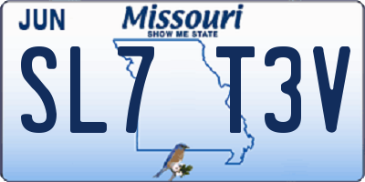 MO license plate SL7T3V