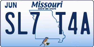 MO license plate SL7T4A