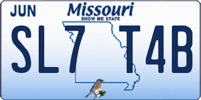 MO license plate SL7T4B