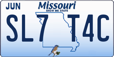 MO license plate SL7T4C