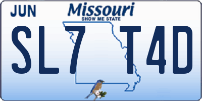 MO license plate SL7T4D