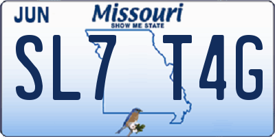 MO license plate SL7T4G