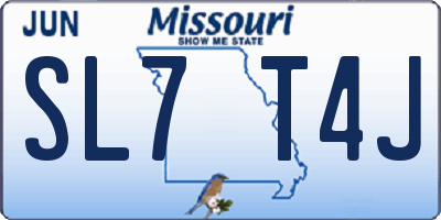 MO license plate SL7T4J
