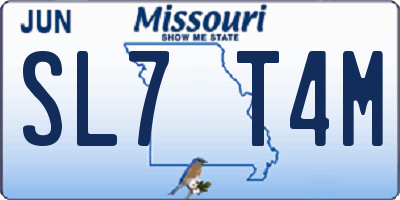 MO license plate SL7T4M