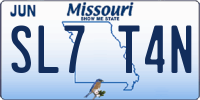 MO license plate SL7T4N