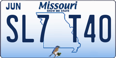 MO license plate SL7T4O