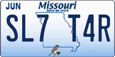 MO license plate SL7T4R