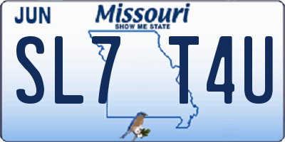 MO license plate SL7T4U