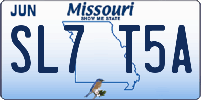 MO license plate SL7T5A
