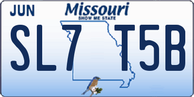 MO license plate SL7T5B