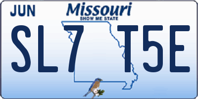 MO license plate SL7T5E