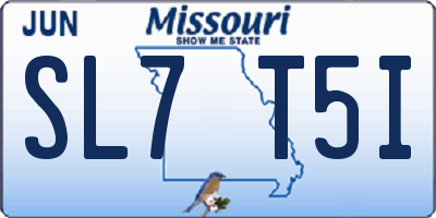 MO license plate SL7T5I