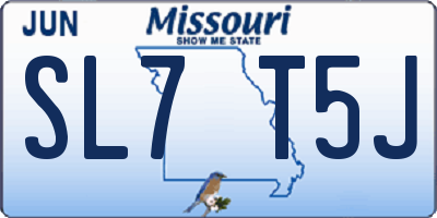 MO license plate SL7T5J