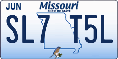 MO license plate SL7T5L