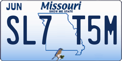 MO license plate SL7T5M