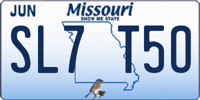 MO license plate SL7T5O