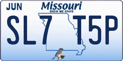 MO license plate SL7T5P